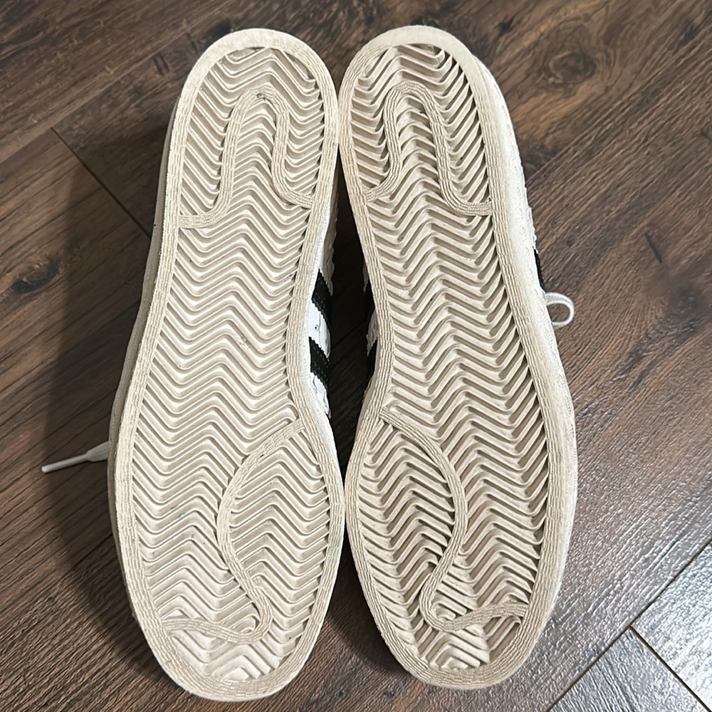 Adidas Superstar '80s Classic Snake-Cut Sneaker, White/Black size 8 - Picture 8 of 8